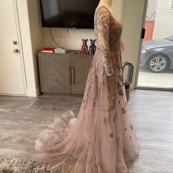 Pastel color embellished gown - Picture 6 of 17